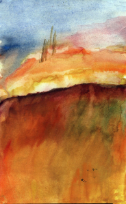 "Даль. Весна" 1989. Гуашь. 13х21