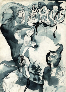 "Малямы" 1988. Тушь, перо. 21х29.