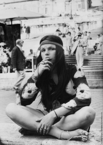 На площади Испании, в нижней части Испанской лестницы в Риме, 1970