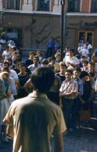 Июль 1988 г Арбат. Хоббит читает стихи 